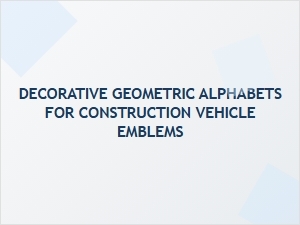 Clean Geometrical Alphabets for Heavy Machinery Logos